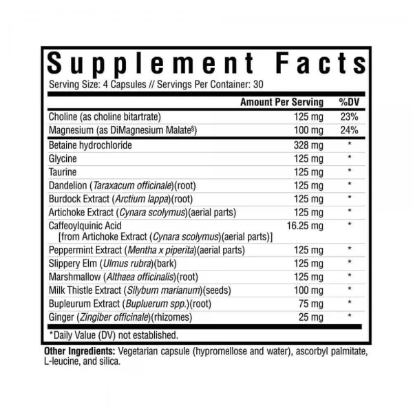 SEEKING HEALTH Gallbladder Nutrients (Supports Bile Production & Flow) 120 Vegetarian Capsules